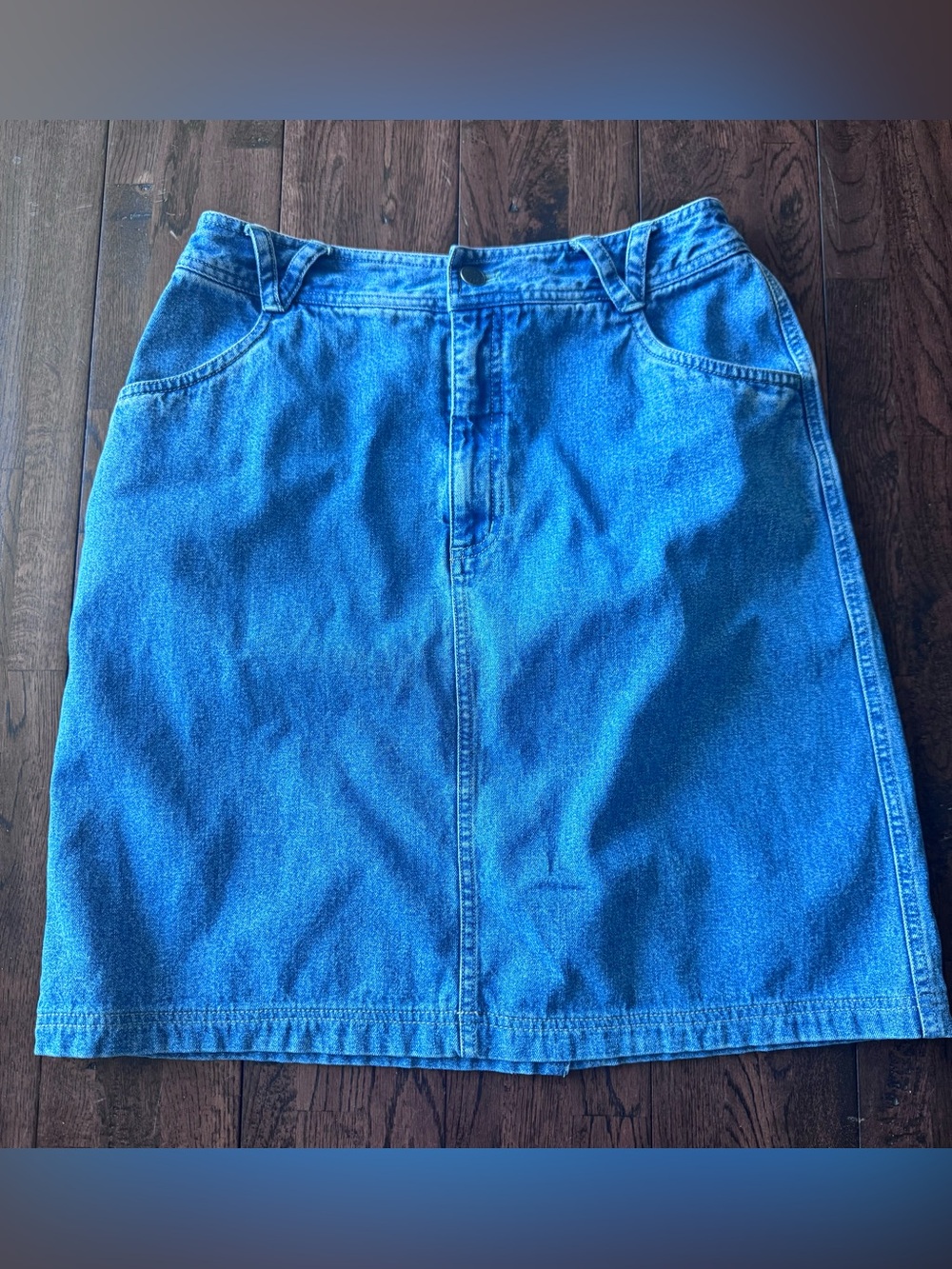 J Jill Blue Denim Skirt - Classic Women's Denim A-Line Size 8
